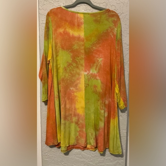 JollieLovin Vibrant Multicolor Tie Dye Long Sleeve Top - Picture 5 of 7